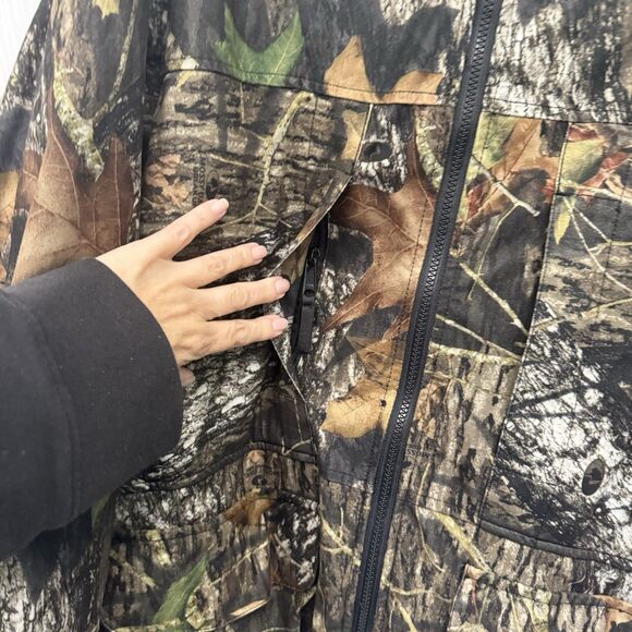 Bill Mass Mossy Oak Break Up Camo Jacket Coat XL Quilted Hunting Streetwear - Picture 8 of 10